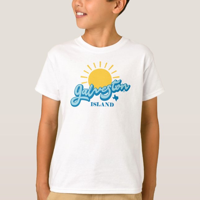 Sonnig! Galveston Island Texas T-Shirt (Vorderseite)