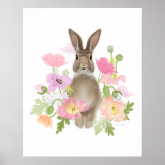 Sonnig in Poppies (Pastel) Poster