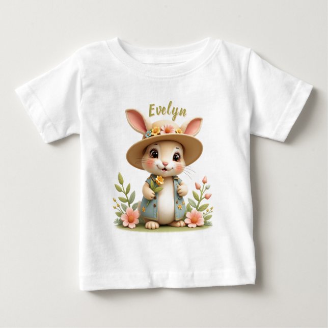 Sonnig mit Blume Baby T-shirt (Vorderseite)