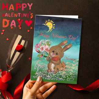 Sonnig mit Blume Valentinstag Card Feiertagskarte