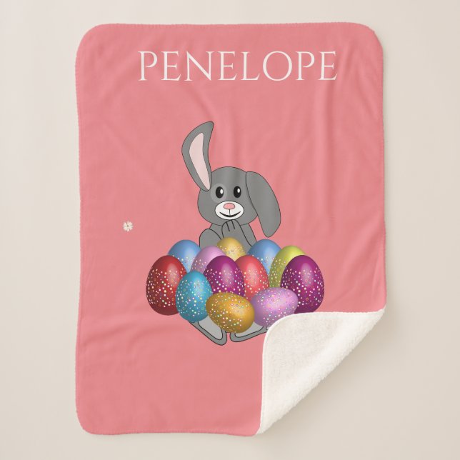 Sonnig mit farbigen Eiern sherpa Decke. Sherpadecke (Vorderseite)