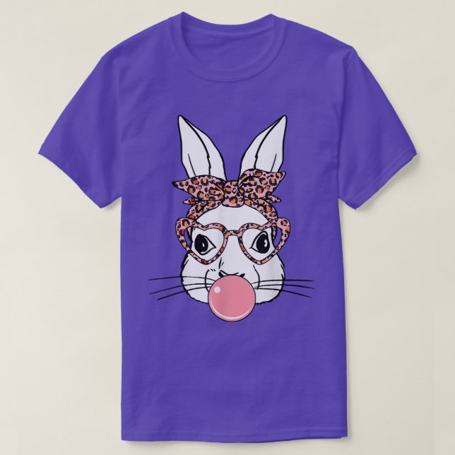 Sonnig mit Leopard Brille , Niedlich Ostern  T-Shirt (Design vorne)