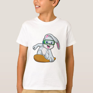 Sonnig wie Snowboarder mit Snowboard T-Shirt