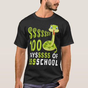 Sonnige 100 Tage der Schule Niedliche Schlangen Le T-Shirt
