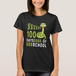 Sonnige 100 Tage der Schule Niedliche Schlangen Le T-Shirt