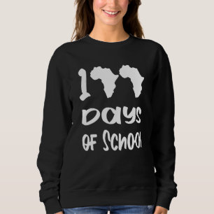 Sonnige 100 Tage schwarzer Pride Afrikanerin Ameri Sweatshirt