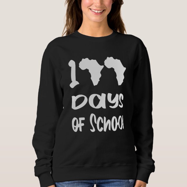 Sonnige 100 Tage schwarzer Pride Afrikanerin Ameri Sweatshirt (Vorderseite)