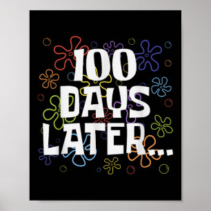 Sonnige 100 Tage später 100. Schultag Poster