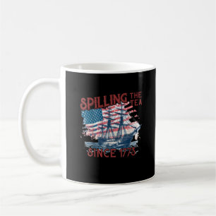 Sonnige 4. Juli Spilling der Tee seit 1773 vier Kaffeetasse