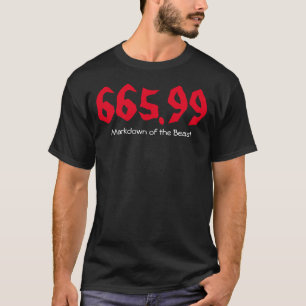 Sonnige 665,99 Absenkung des Bestie 666 T - Shirt