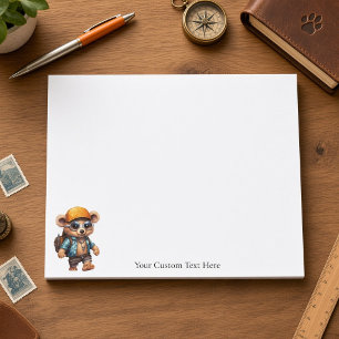 Sonnige Abenteuer mit Beachy Bear 11 X 8.5 Notizblock