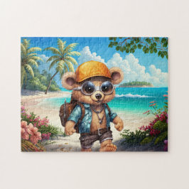 Sonnige Abenteuer mit Strandbär - Für Spaß bereit Puzzle