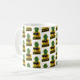 Sonnige Ananas: Sommerbeulen mit Sonnenbrille Kaffeetasse