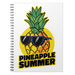 Sonnige Ananas: Sommerbeulen mit Sonnenbrille Notizblock
