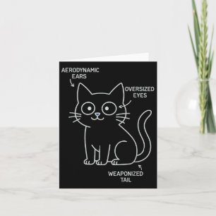 Sonnige Anatomie eines Katzenblueprints-Sarcastic- Karte