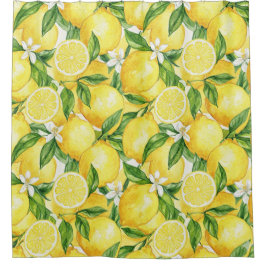 Sonnige Aquarell-Limettengrotte Duschvorhang