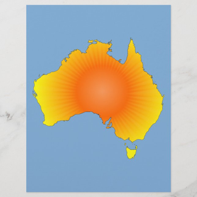 Sonnige Australische Karte (Vorderseite)
