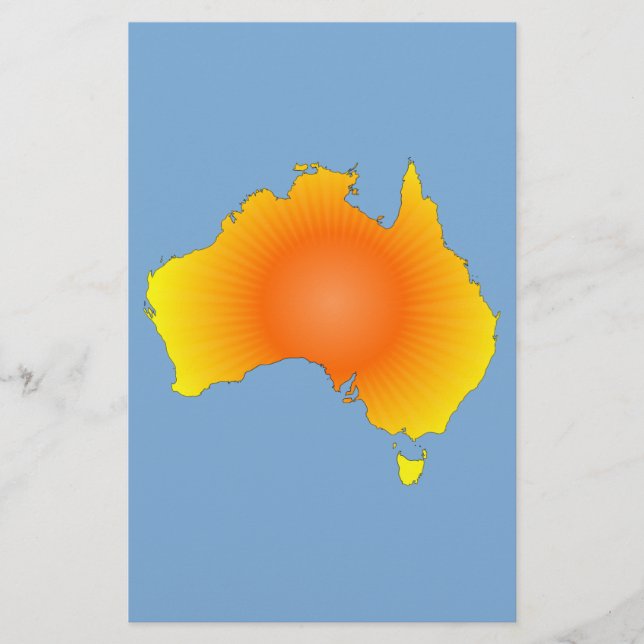 Sonnige Australische Karte (Vorderseite)