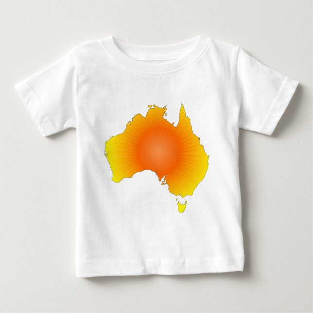 Sonnige Australische Karte Baby T-shirt (Vorderseite)