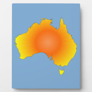 Sonnige Australische Karte Fotoplatte