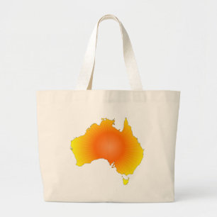 Sonnige Australische Karte Jumbo Stoffbeutel