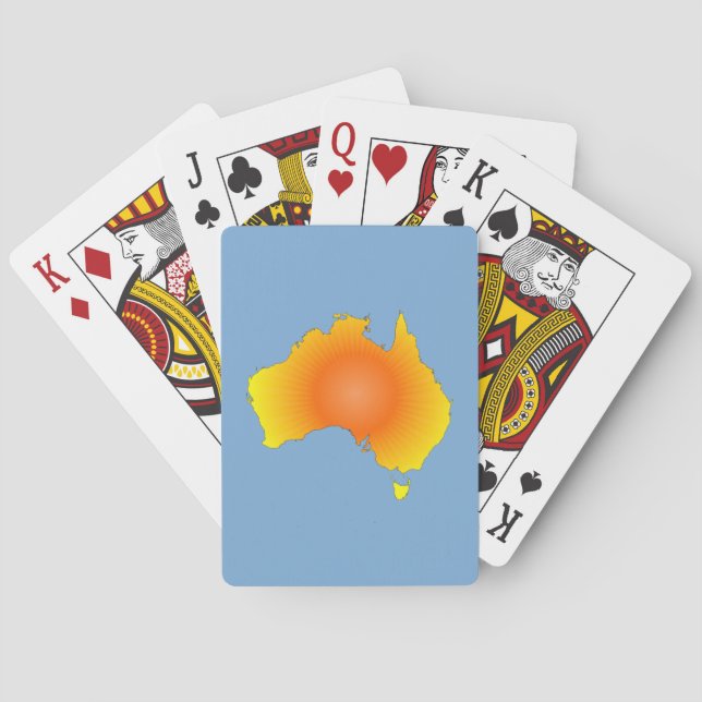Sonnige Australische Karte Spielkarten (Rückseite)