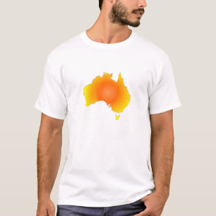 Sonnige Australische Karte T-Shirt