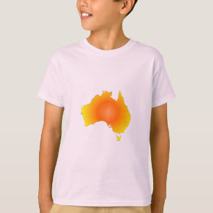 Sonnige Australische Karte T-Shirt