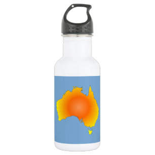 Sonnige Australische Karte Trinkflasche