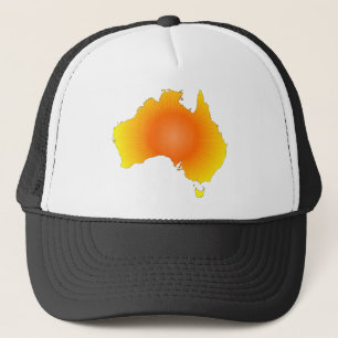 Sonnige Australische Karte Truckerkappe