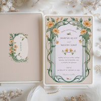 Sonnige Blossom Gelbe Grüne Hochzeit Einladung