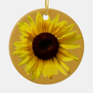 Sonnige Blumen-Denkmal-Verzierung Keramikornament