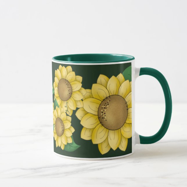 Sonnige Blumen Tasse (Rechts)