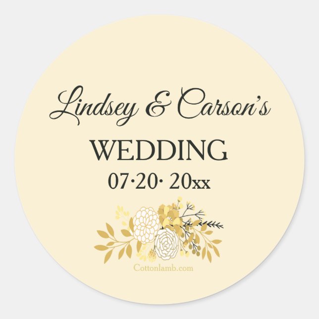 Sonnige Blumenkleber Runder Aufkleber (Vorderseite)