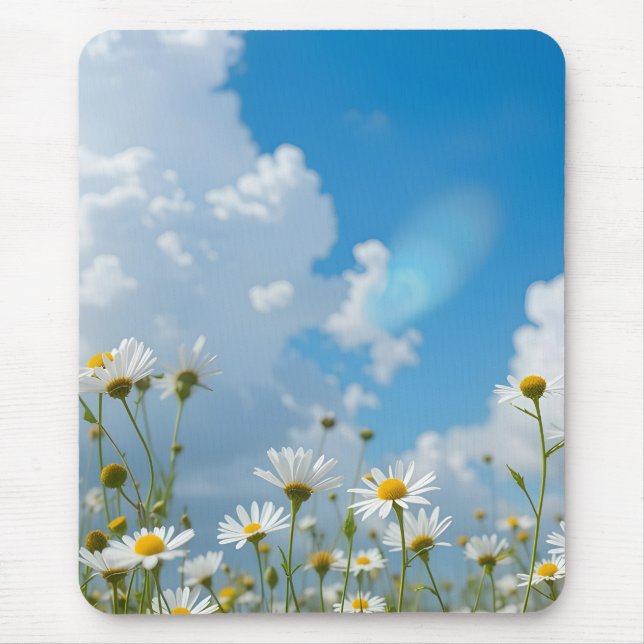 Sonnige Blütenblätter Mousepad (Vorne)