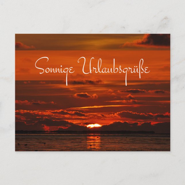 Sonnige bsgrüße aus dem Briefkasten Postkarte (Vorderseite)