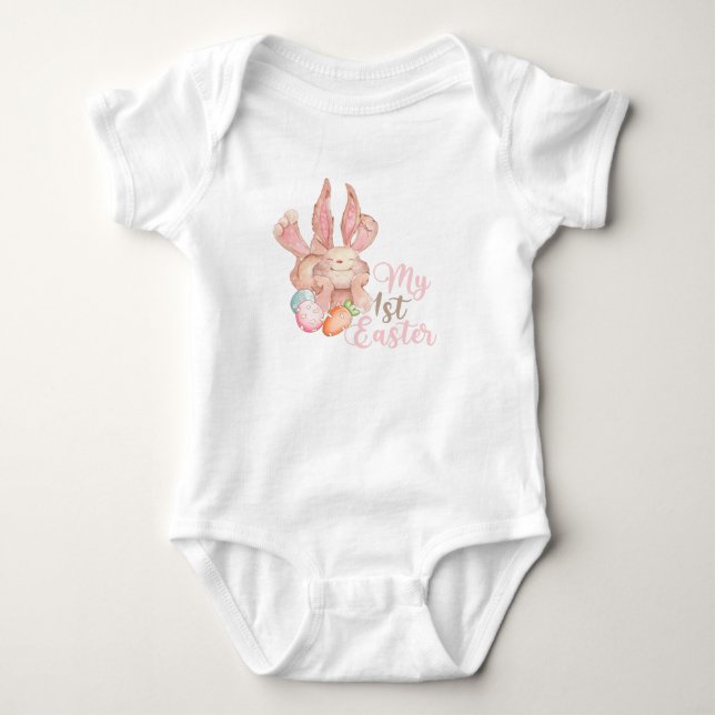 Sonnige Crew 1. Ostern Baby Strampler (Vorderseite)