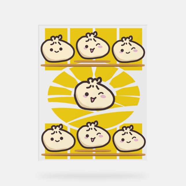 sonnige dim sum knödel  acrylschild (Vorderseite)