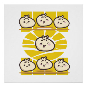 sonnige dim sum knödel poster
