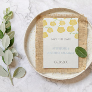 Sonnige Elegance Gelbe Rose Moderne Hochzeit Einladung