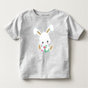 Sonnige Fahrt zur Schule, Niedlicher Hase, Bücher, Kleinkind T-shirt
