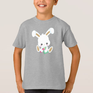 Sonnige Fahrt zur Schule, Niedlicher Hase, Bücher, T-Shirt