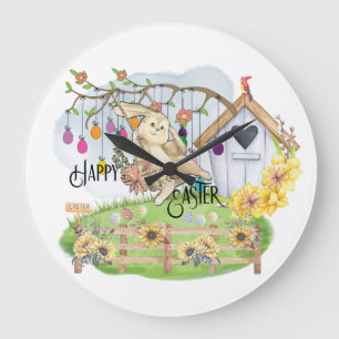 Sonnige Feiern Ostertag Große Wanduhr