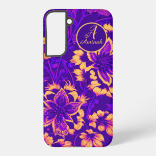Sonnige Florale Lila Fuchsia Custom Samsung Galaxy Hülle
