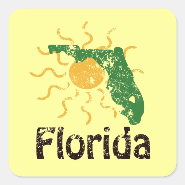 Sonnige Florida Aufkleber (Vorderseite)