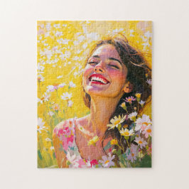 Sonnige Freude: Aufblühend im Moment Puzzle
