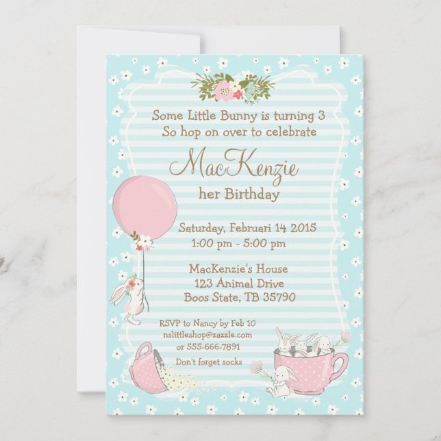 Sonnige Geburtstagsfeier Einladung (Vorderseite)