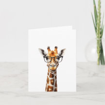 Sonnige Giraffe mit Brille