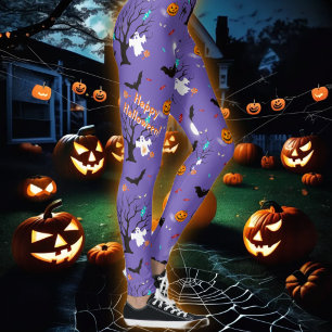 Sonnige Halloween-Kreaturen und Bonbons Leggings