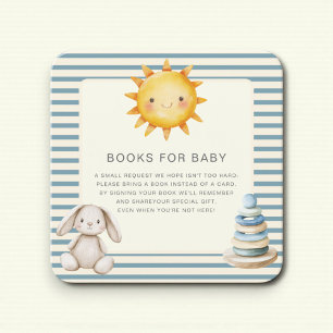 Sonnige Häschen-Bücher-für-Baby-Baby-Party-Beilage Begleitkarte